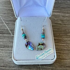 Abalone and Turquoise Earrings